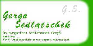 gergo sedlatschek business card